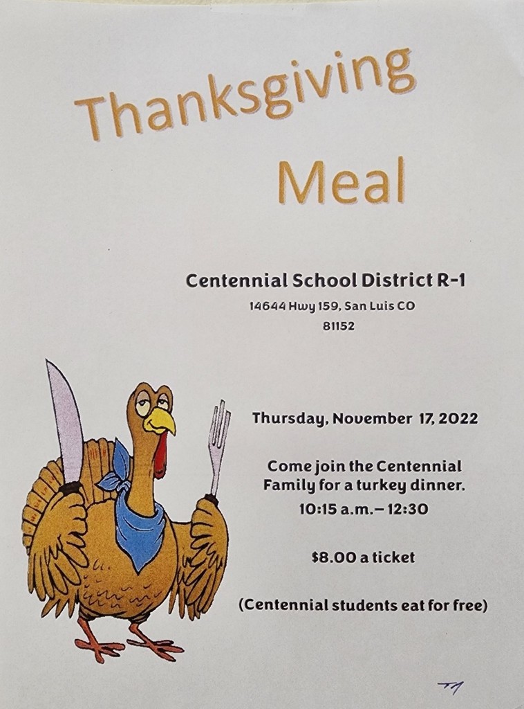Thanksgiving Dinner Thursday November 17, 2022